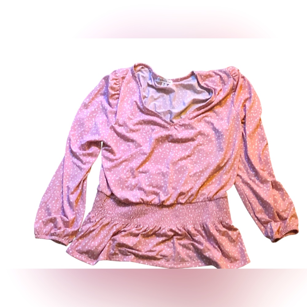Ophelia Roe Pink bubble sleeve elevator waistband boho flow girl vibes NWT! M